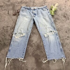 Rustler Light Blue Ripped Boyfriend Jeans